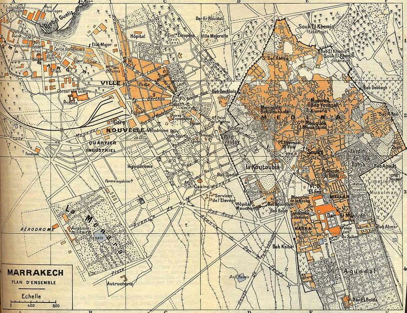 Marrakech, master plan (1950s)