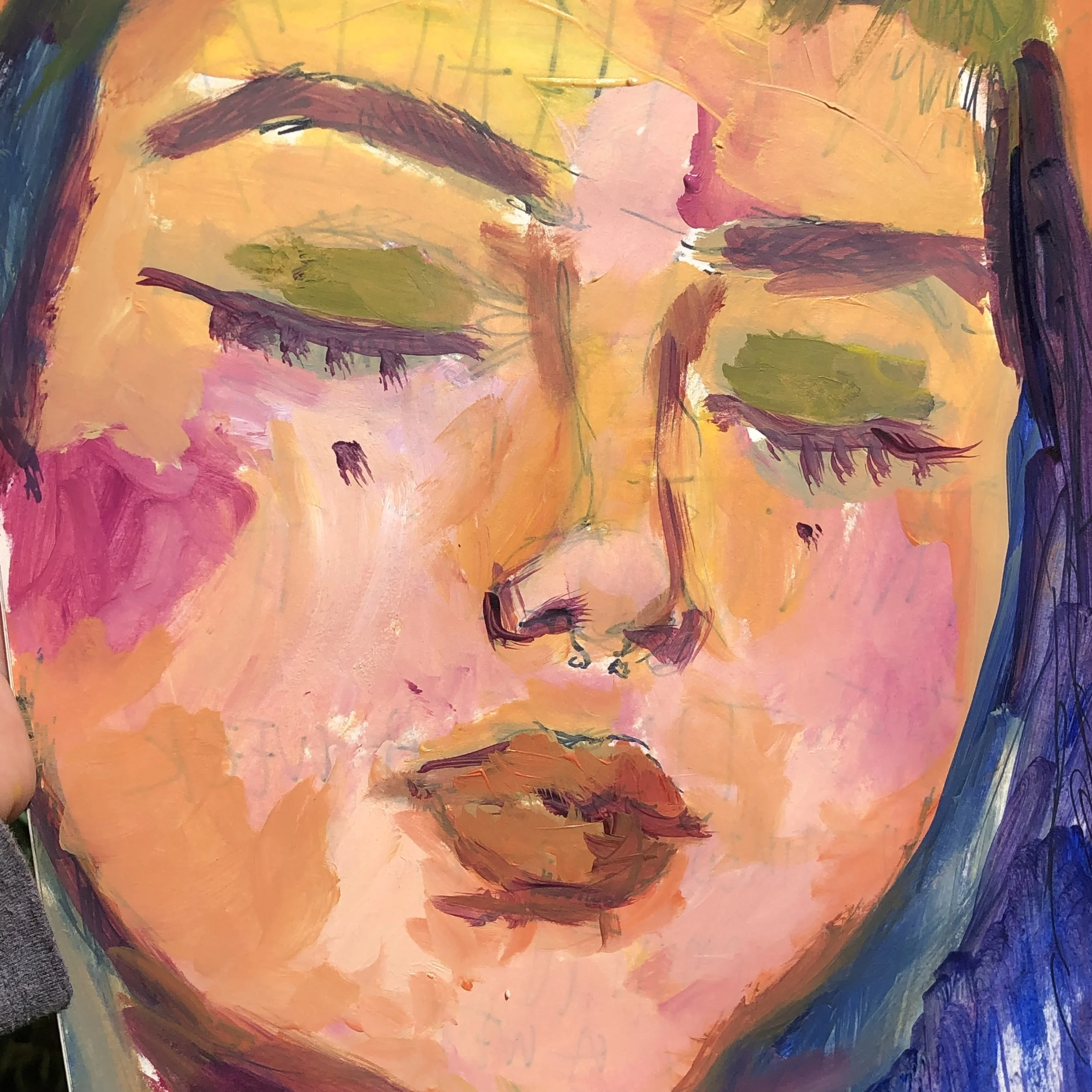 Teen Class, Mixed Media: Faces