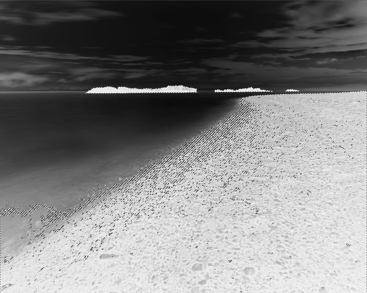 Screen grab of the TK Actions Tools Set in Action. Precise mask created on the Darks Tonal Range. The area with the lightest tonal range will be affected in this edit and the area in the dark tonal ranges will not.