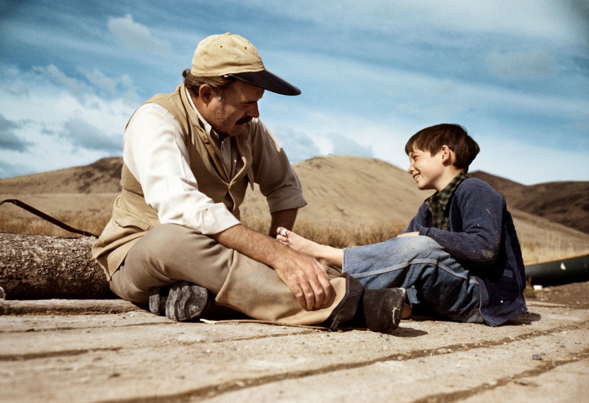 Capa, 1941, Ernest Hemingway em momento particular com o filho Gregory