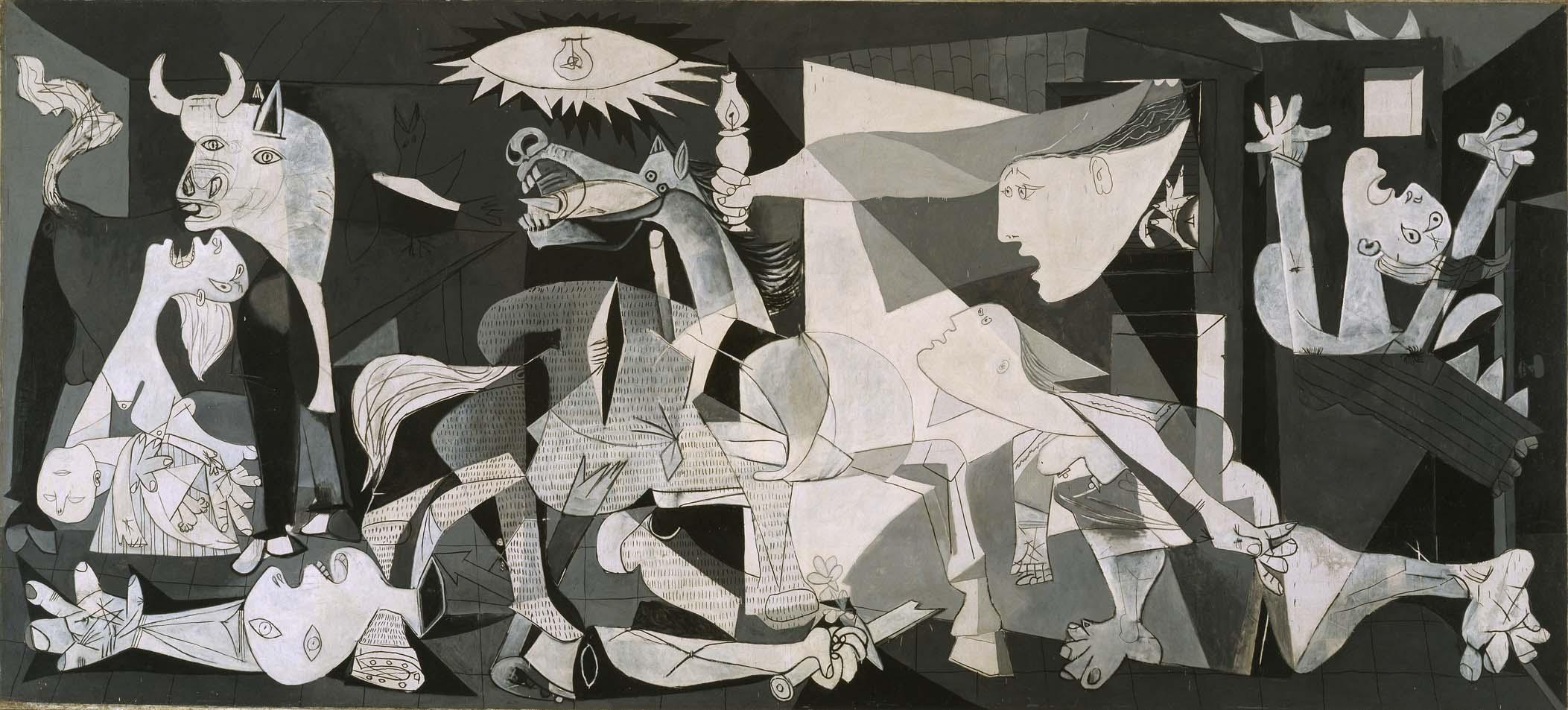 Pablo Ruiz Picasso, Guernica, 1937, óleo, 349,3 cm x 776,6 cm 