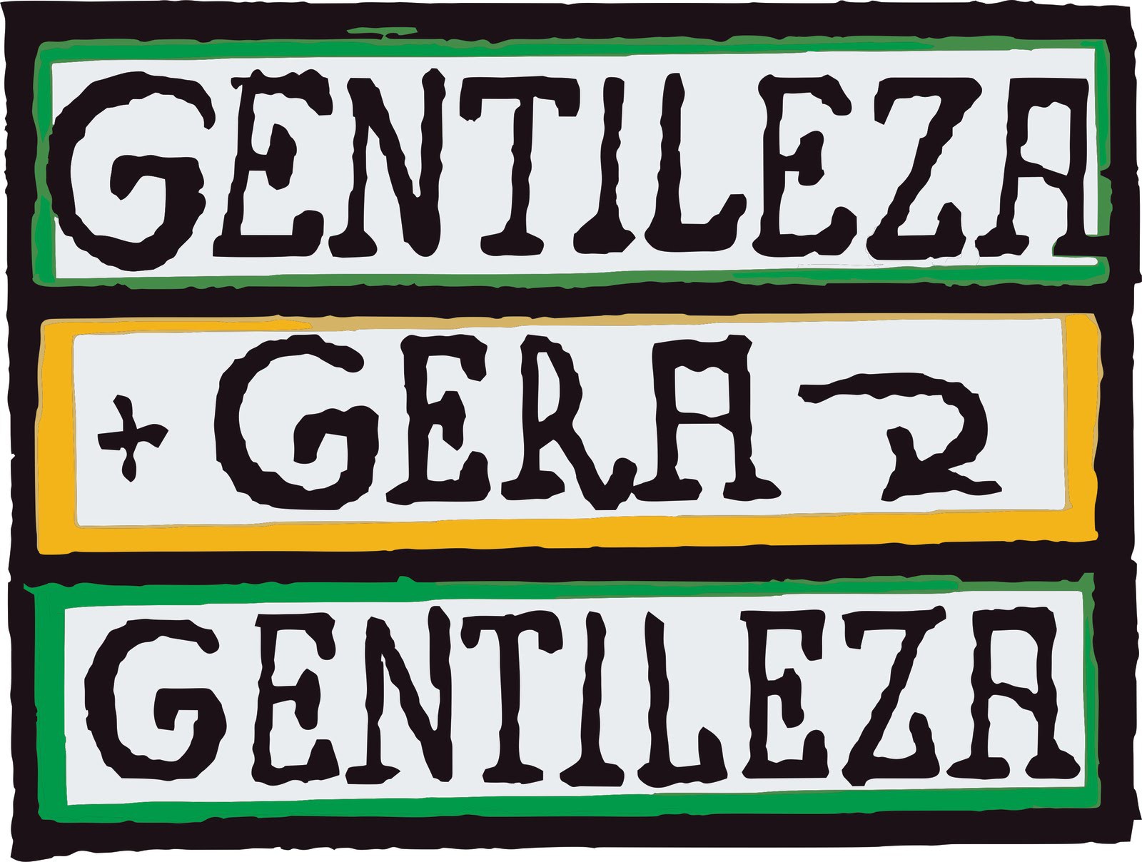 A frase com as letras e cores criadas por Gentileza tornou-se popularmente conhecida