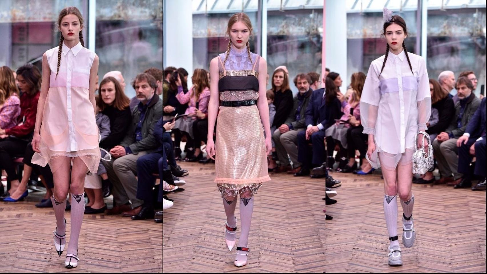 Desfile de Prada no dia 7 de maio em Milão: peças dialogam com Arquitetura e modernidade