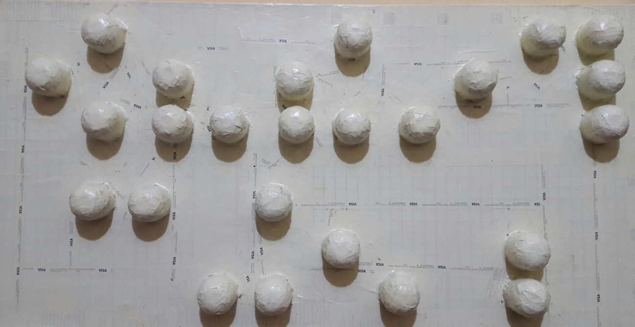Adel Gonzaga, Bem-vindo, 2015, colagem de recibos e objetos sobre tela, 60 x 30 cm