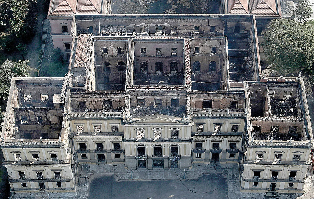 O Museu Nacional perdeu pelo menos 90% do seu acervo, cerca de 20 milhões de peças