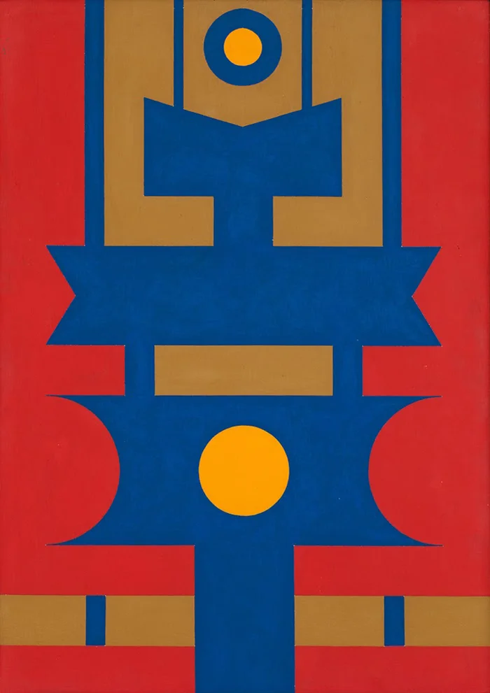 Rubem Valentim, série Emblema , 1979, acrílico sobre tela