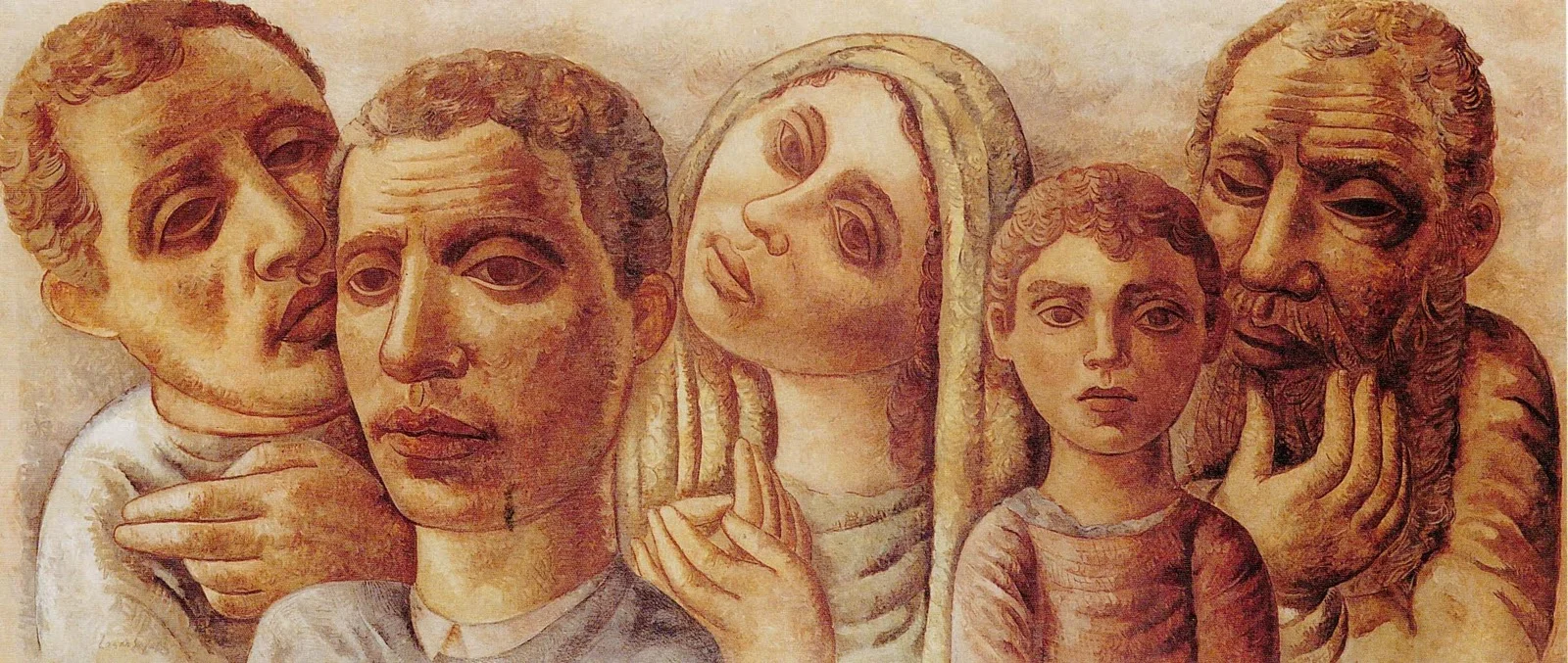 Para retratar sofrimento e desesperança, o artista usou cores rebaixadas: Lasar Segall, Emigrantes III, 1936