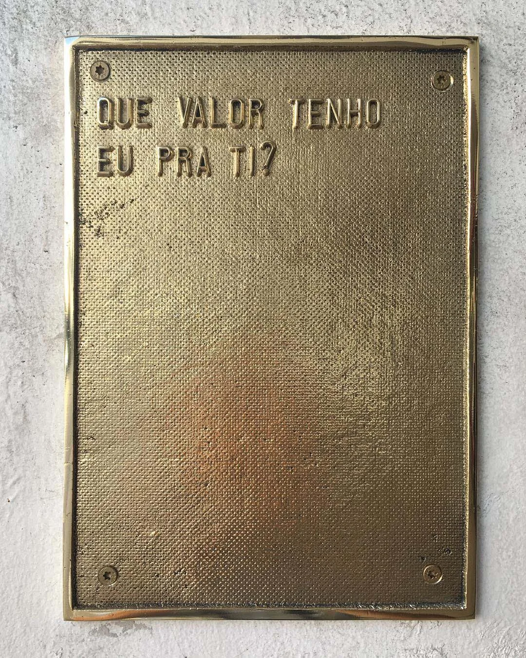 Ivan Grilo, Que valor tenho eu pra ti?, 2018, fundição em bronze