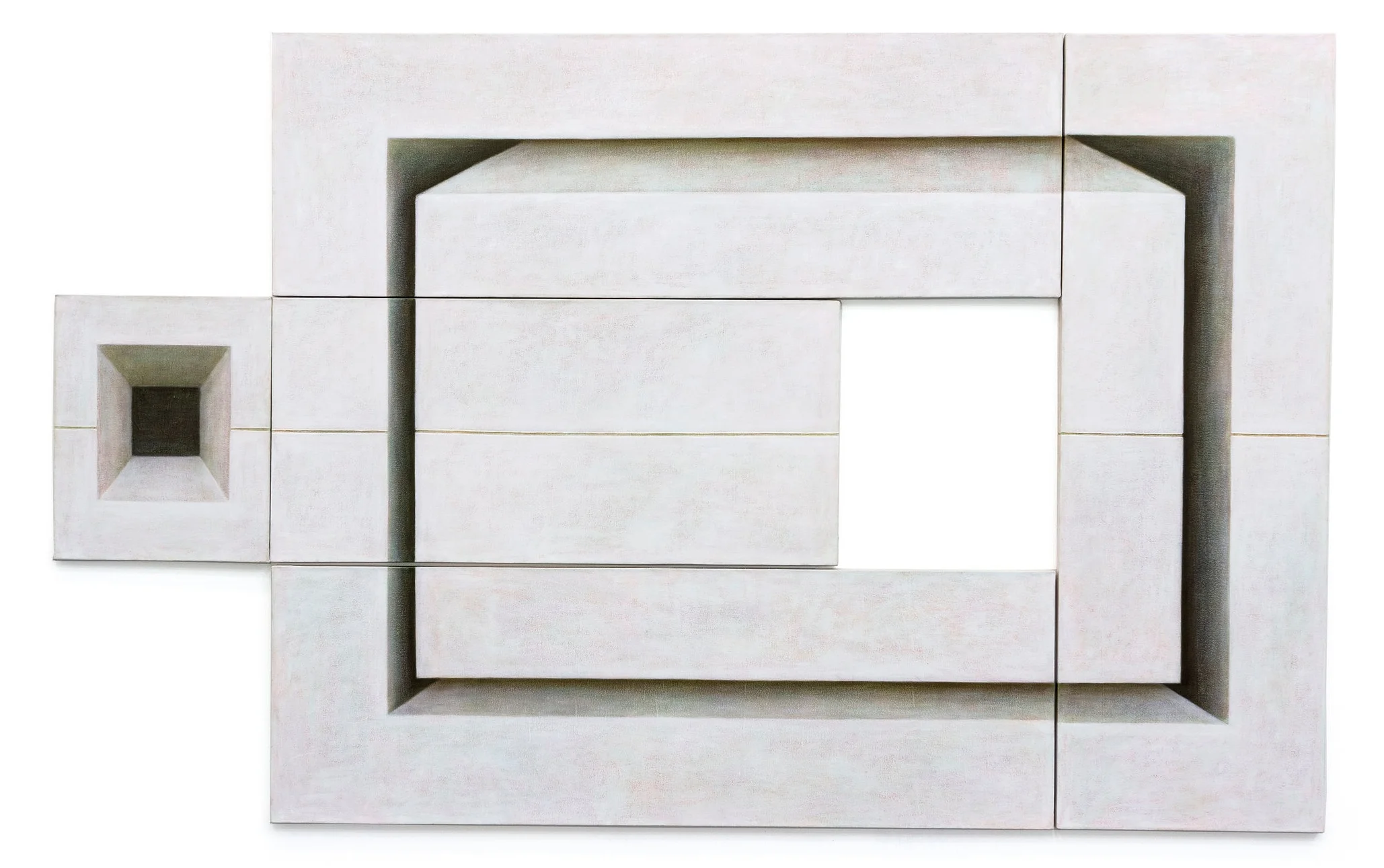 Adriana Maciel, Deslocamento - 5 partes, 2010-2011, acrílica sobre tela