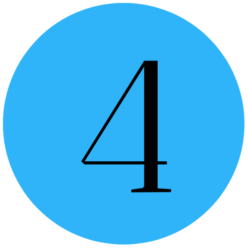blue circle icon with the #4