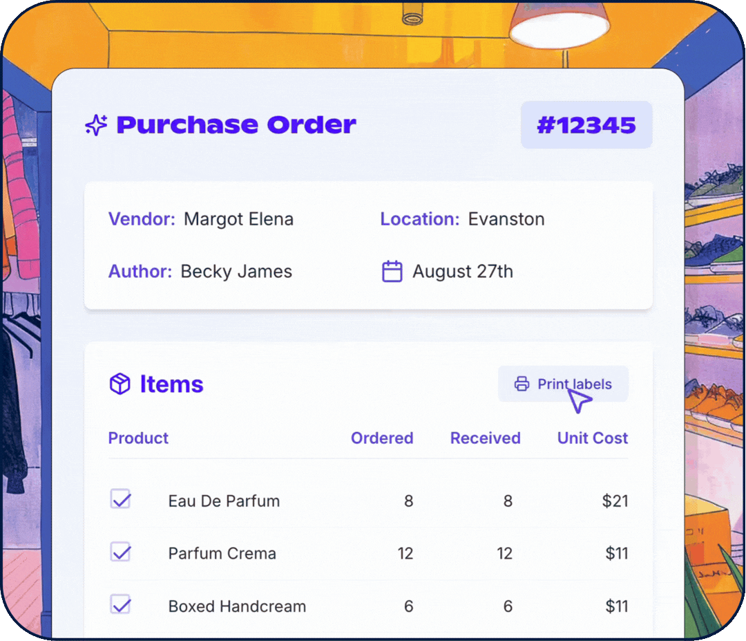 GIF of purchase order report