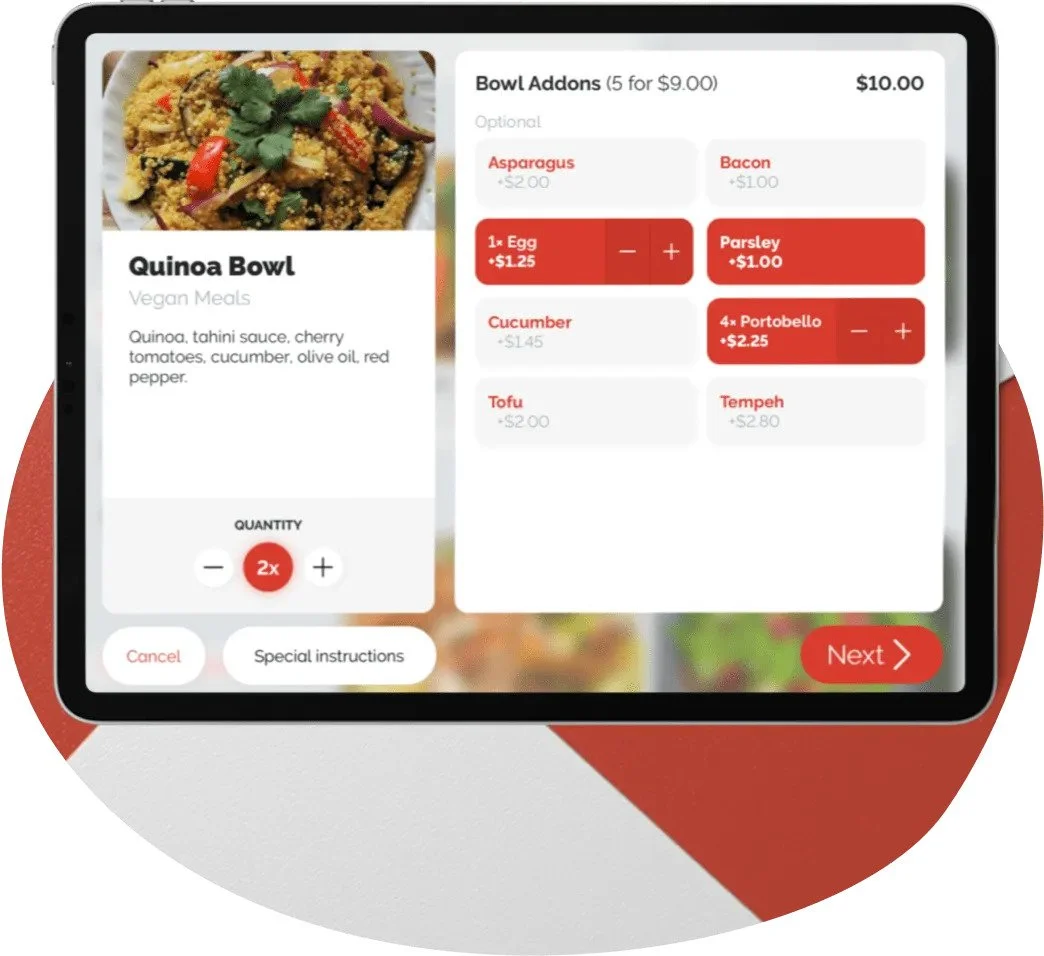 Example of Figure's Savor Kiosk used for self serve ordering at kiosks