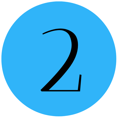 blue circle icon with the #2