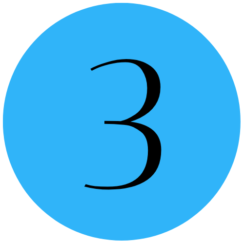 blue circle icon with the #3