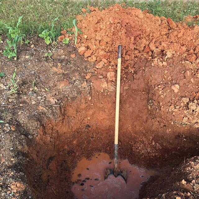 Farm life there&rsquo;s always a hole needing to be dug.