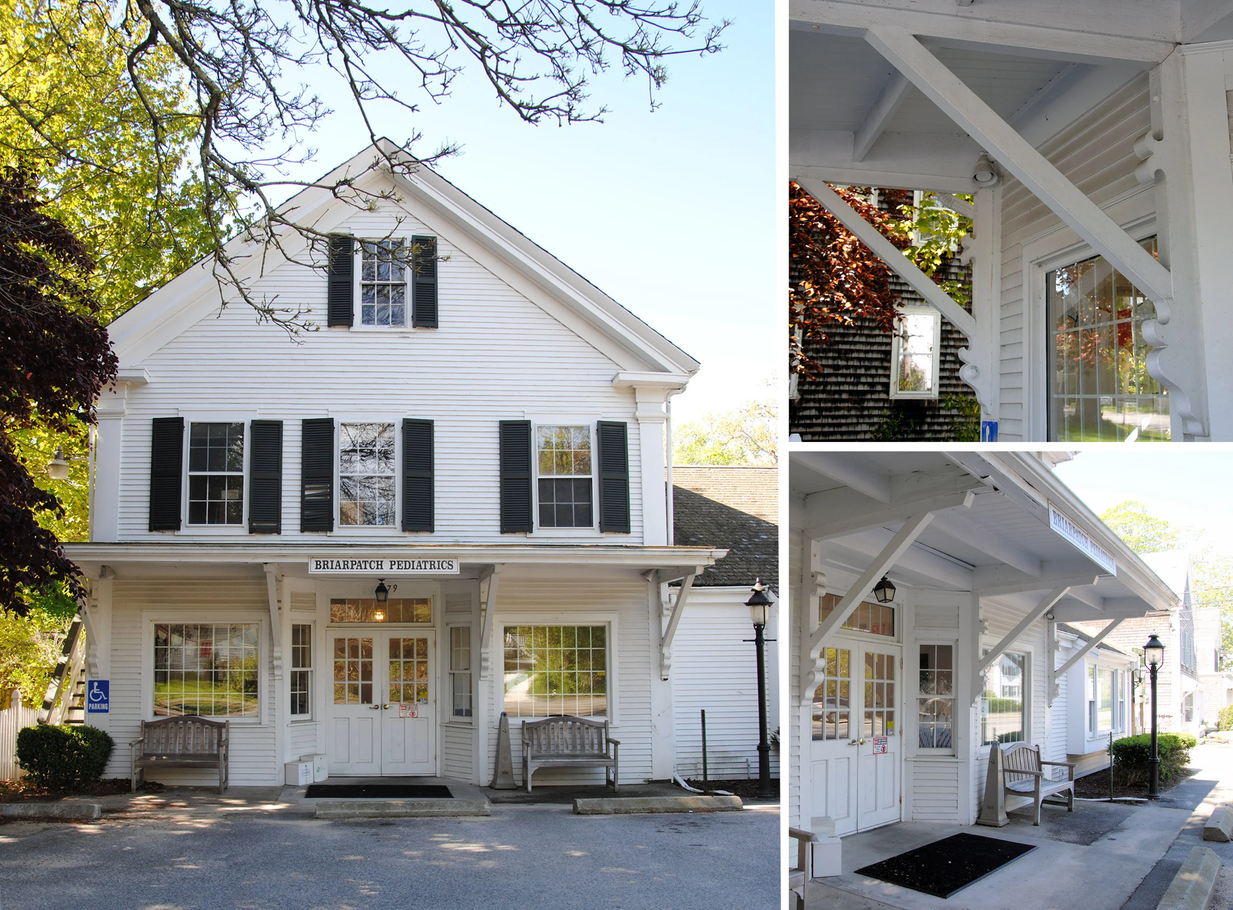 Briar Patch Pediatrics - Brackets at porch roof