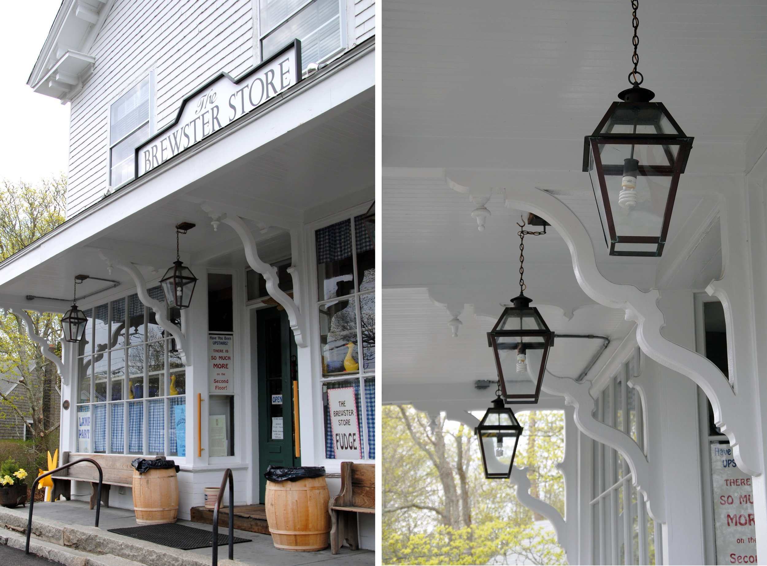 Brewster General Store - the Brewster General store is an iconic stop along this part of 6a with its tall front porch with large over-sized store front windows and decorative brackets.
