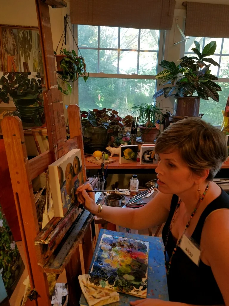 During a demo at last year’s open studios!