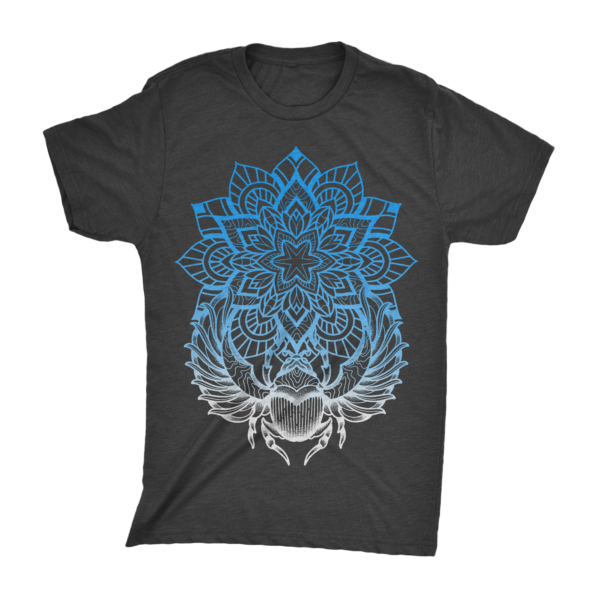 Men's Tee w Teal Gradient Scarab.jpg