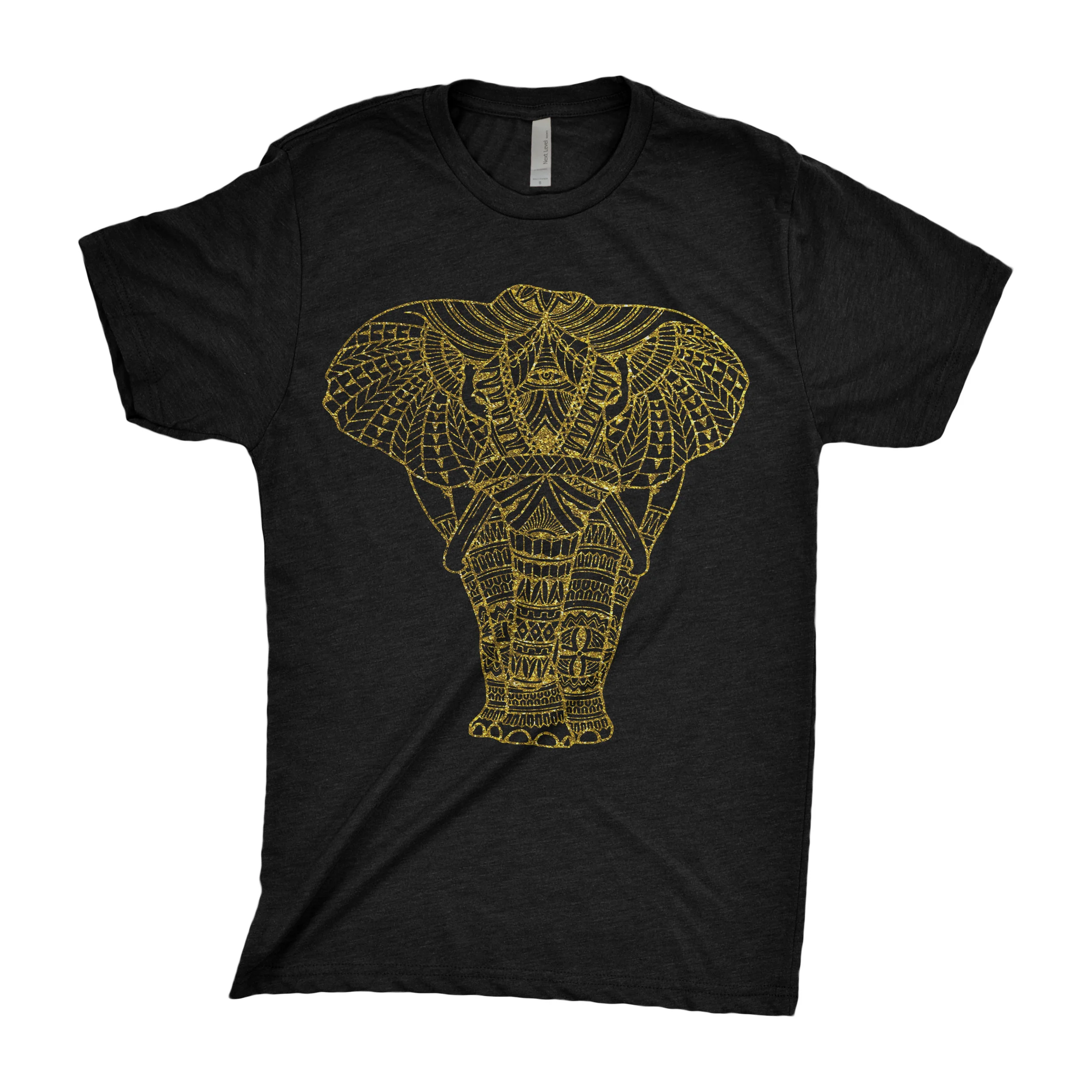Men's TEE w Gold Elephant 1.jpg