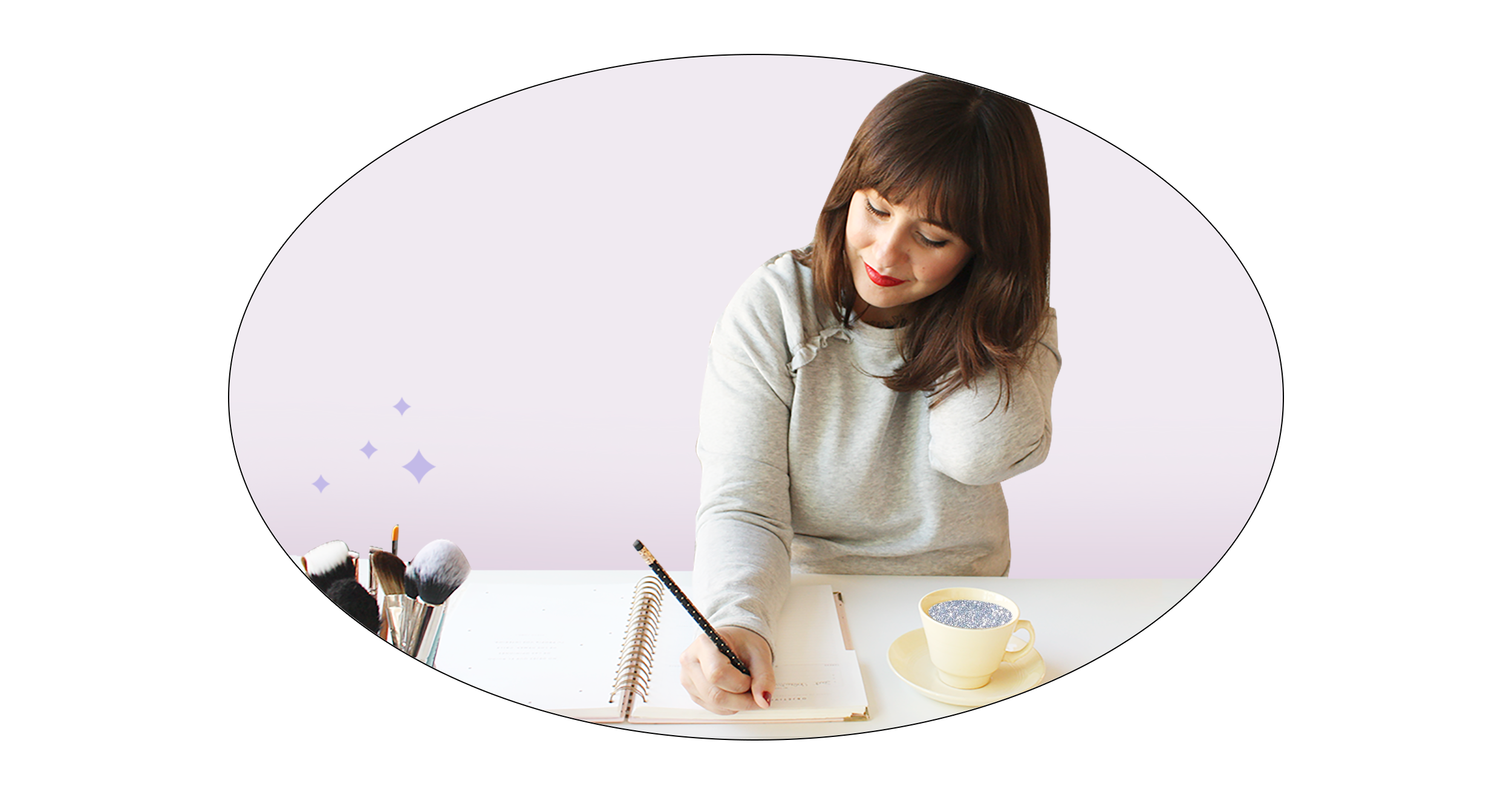 Laura Sánchez trabajando en su estudio de maquillaje en Barcelona