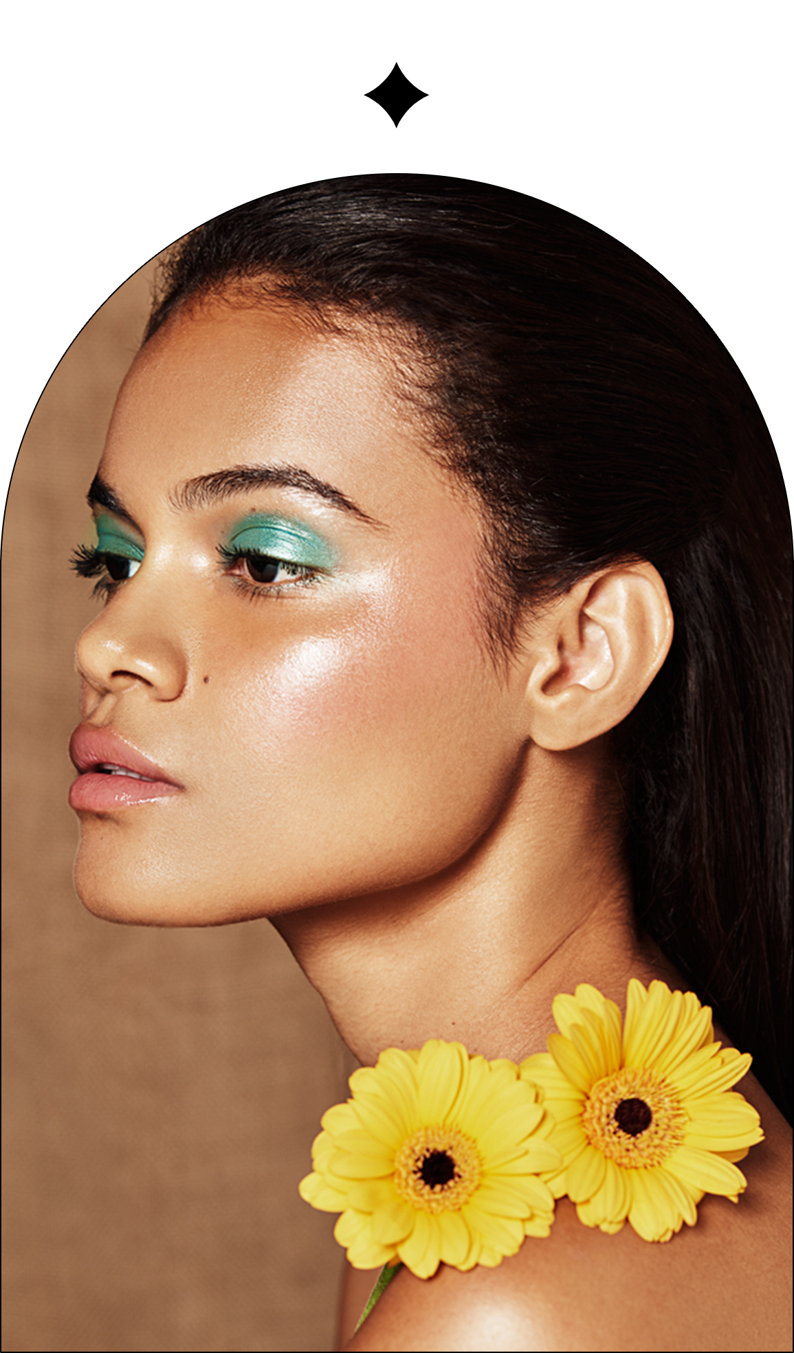 Natural luminous skin makeup look with healthy glow finish