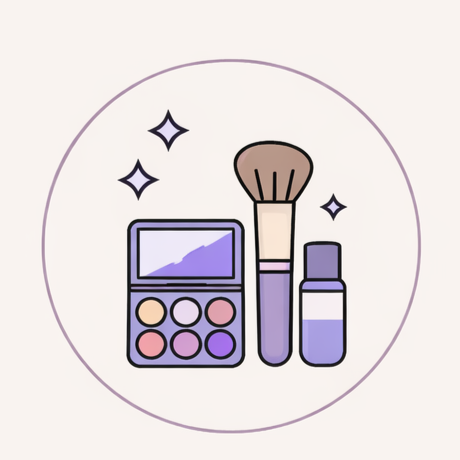 Professional makeup products used during personalised makeup lessons