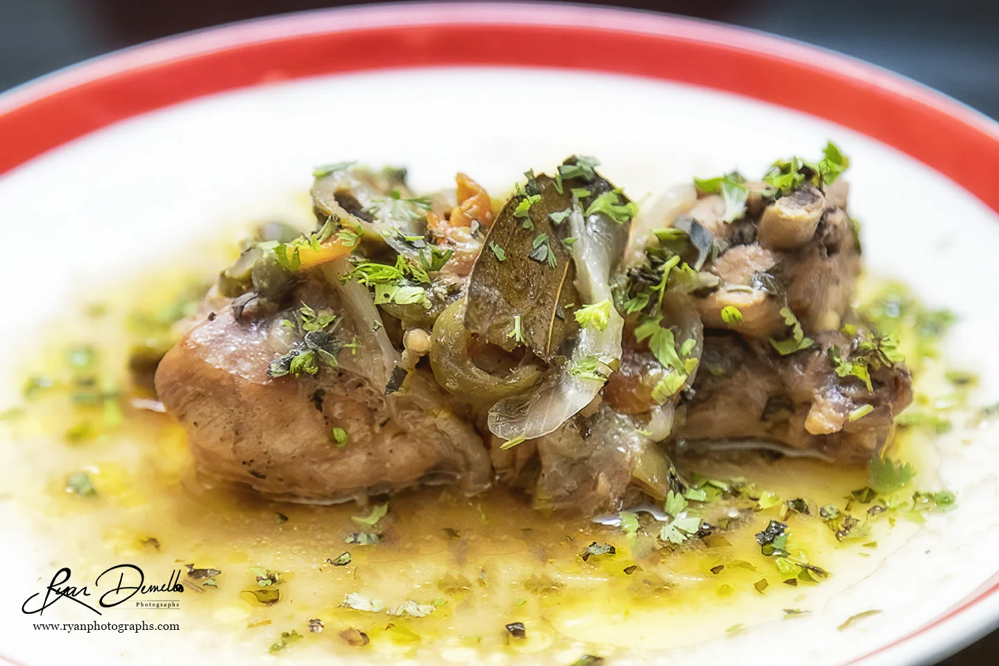 Roast Chicken With Honey, Olives And Capers