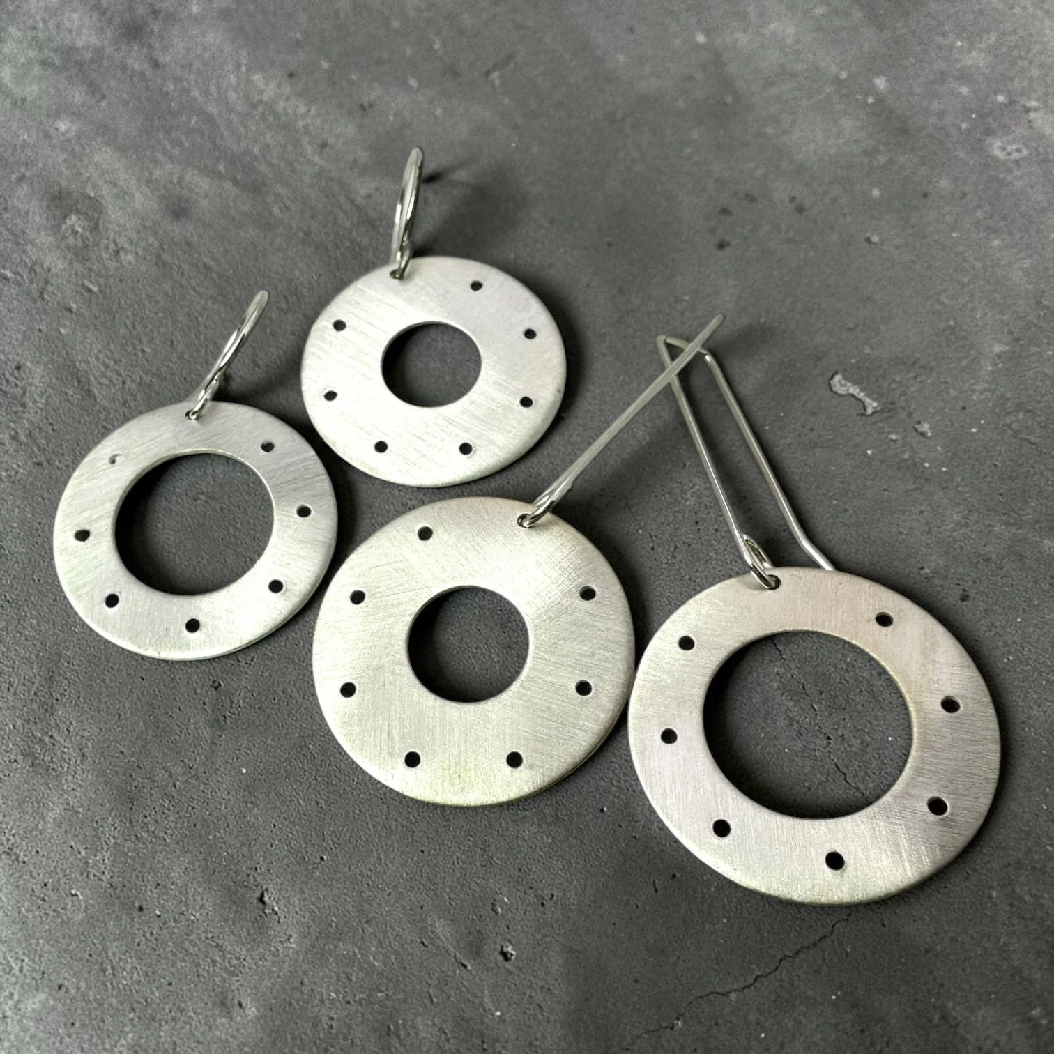 JO Jo Sterling Silver Asymmetrical Earrings