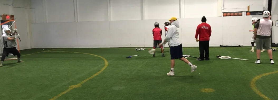 Our staff working separate stations and while our goalies get after the drills this Sunday.
