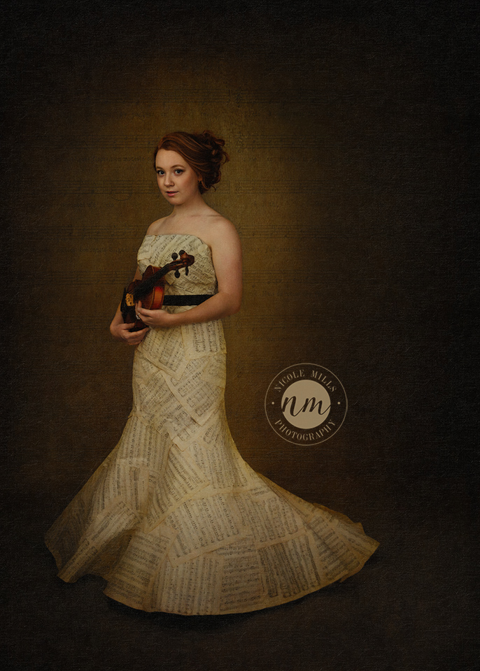 Nicole Mills Photography Rochester MN Music Portrait Gown