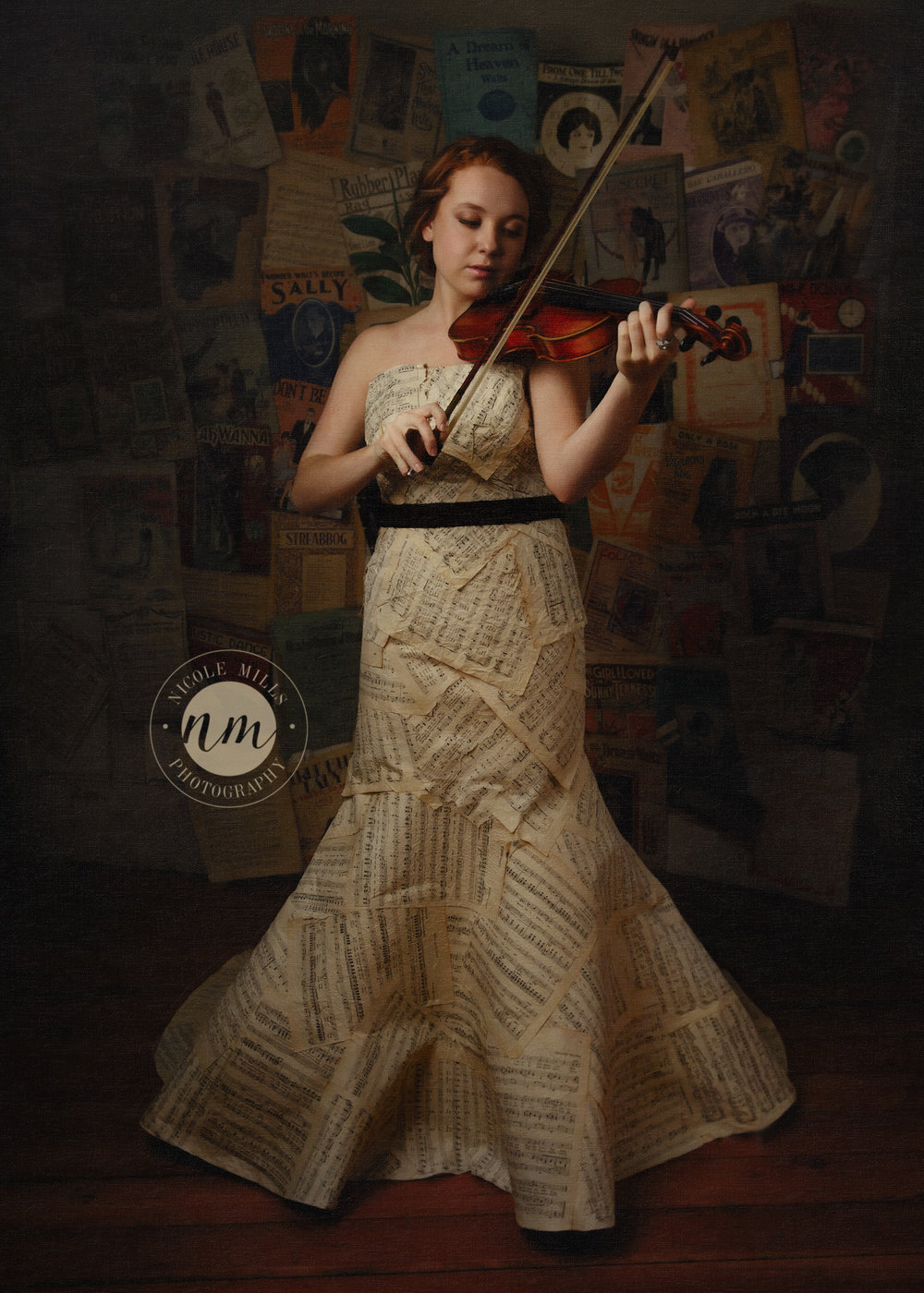 Nicole Mills Photography Rochester MN Music Portrait Gown