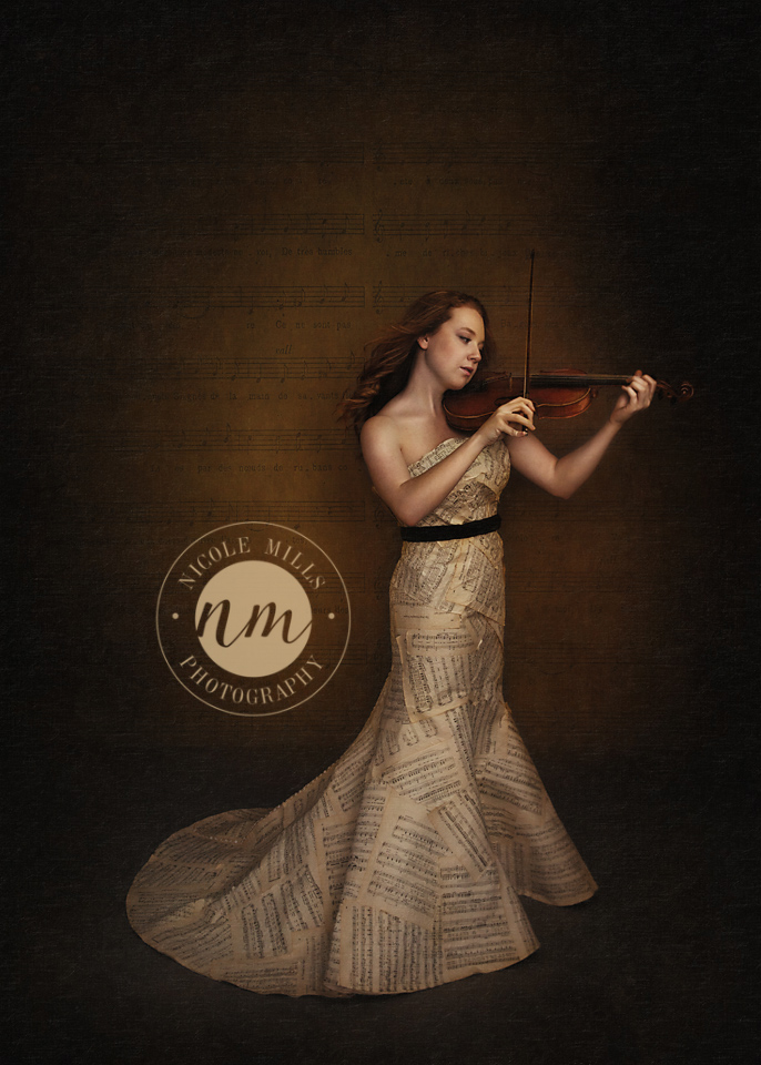 Nicole Mills Photography Rochester MN Music Portrait Gown