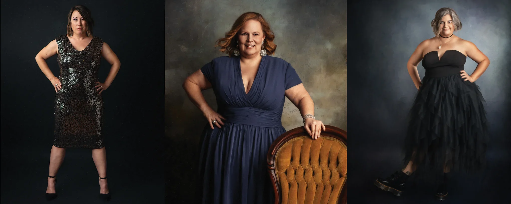 Three women photographed at Nicole Mills Portrait.