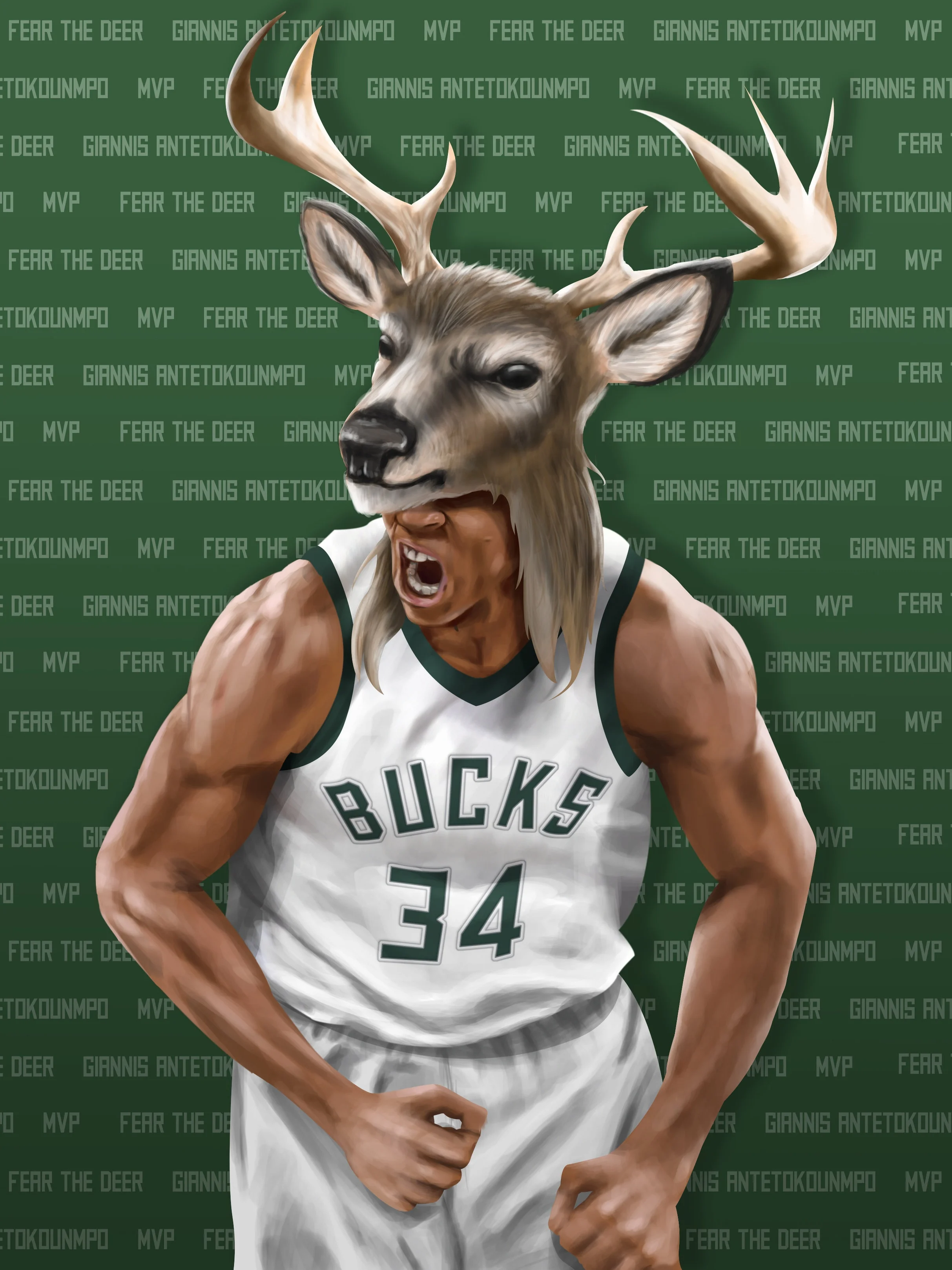 Giannis Antetokounmpo painting