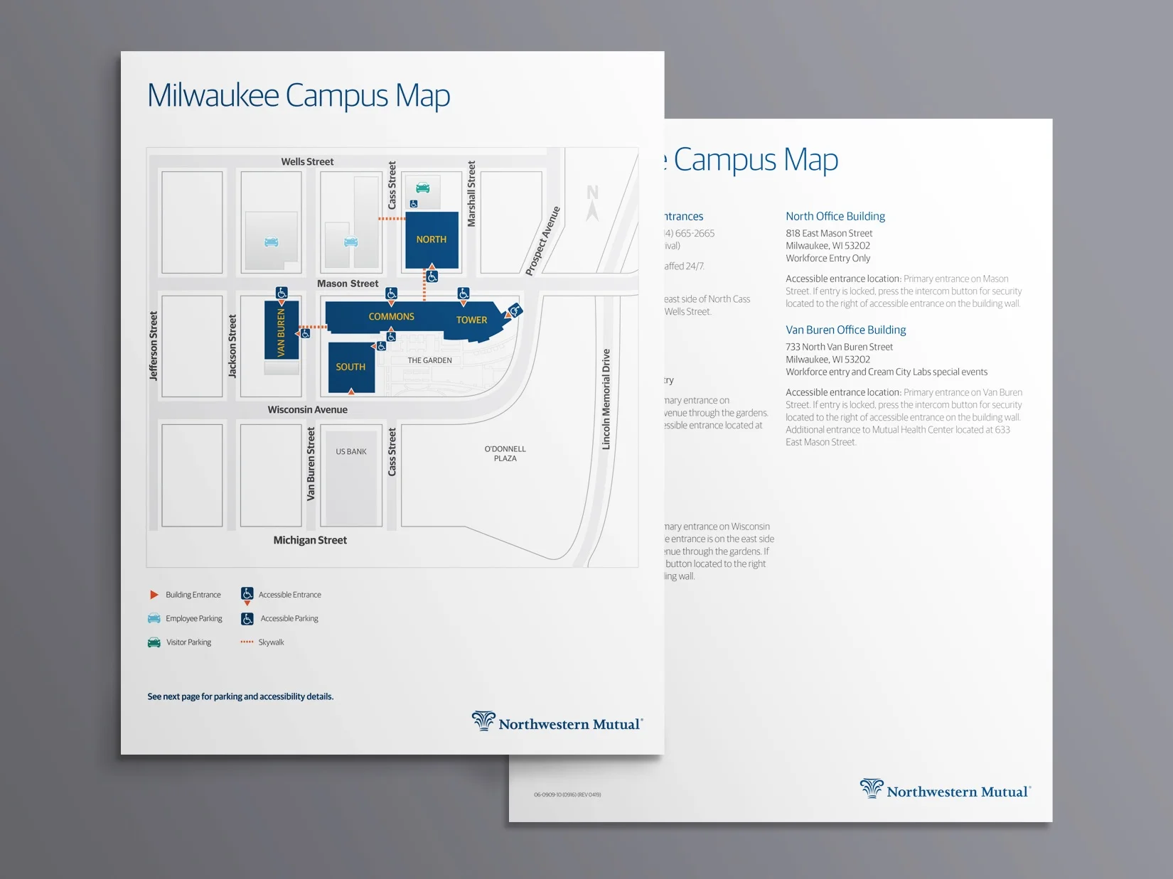 Printed and interactive campus map. Designed with text to speech for visually impaired viewers