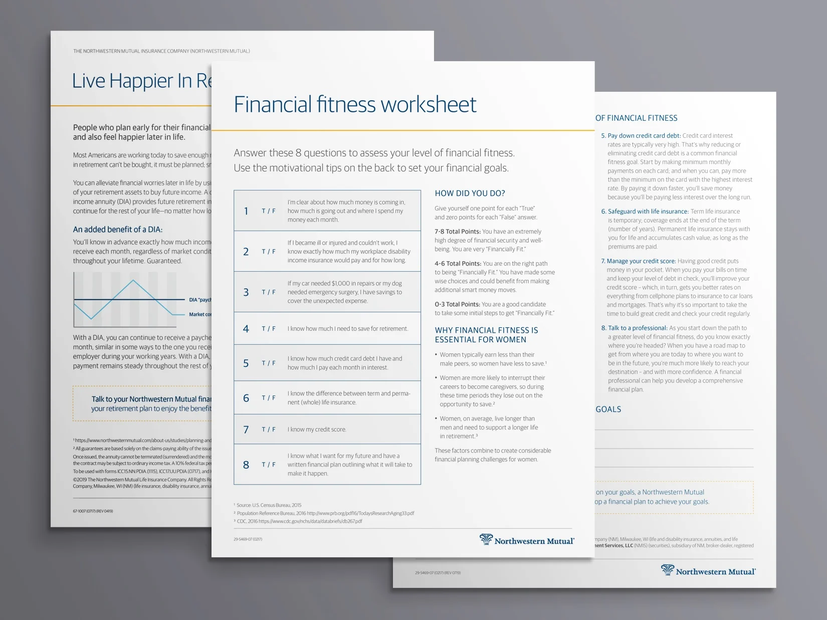 Various one-pager printed pieces
