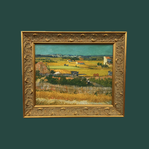 dark green square gold frame painting.png
