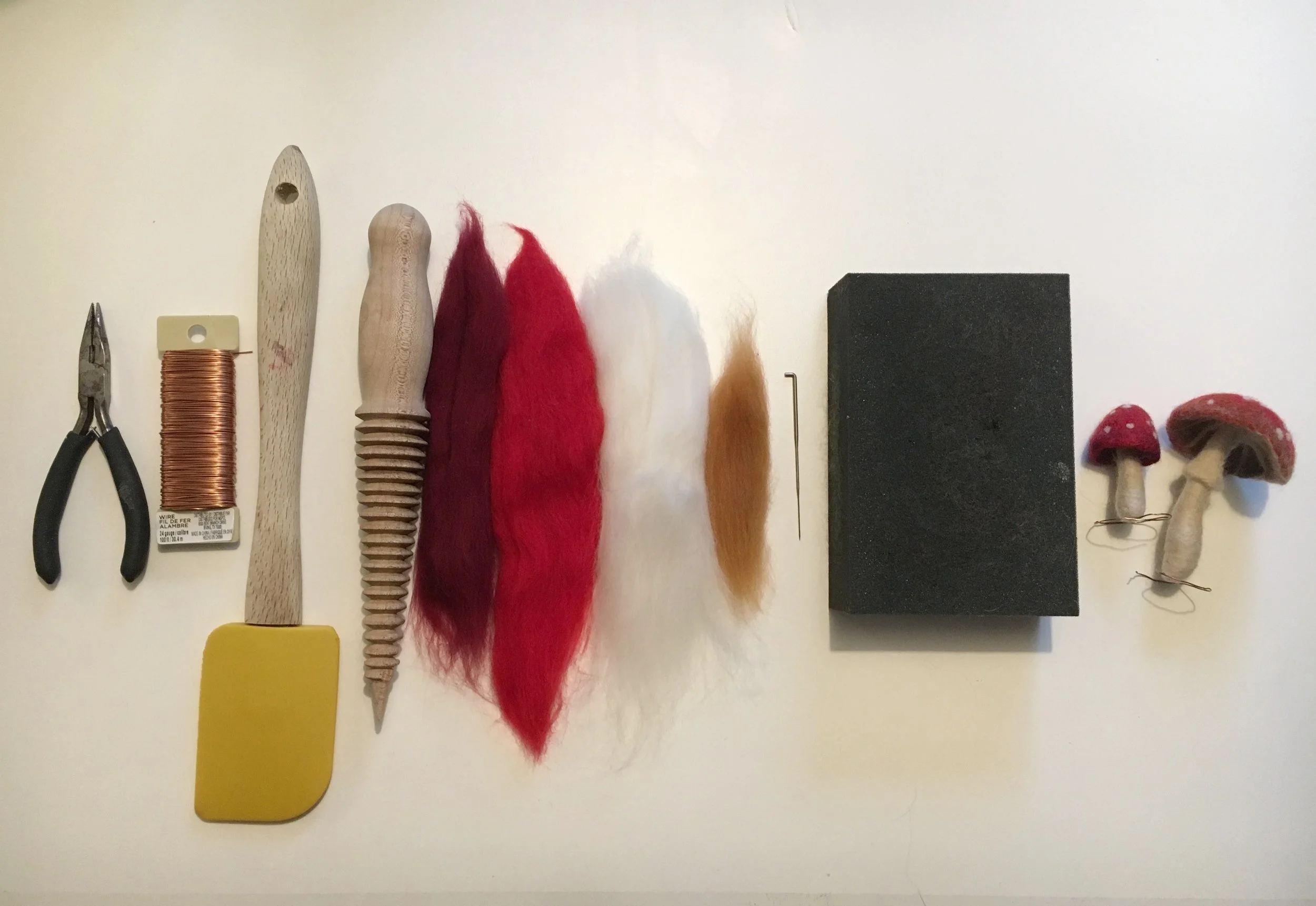 how to needle felt a mushroom!