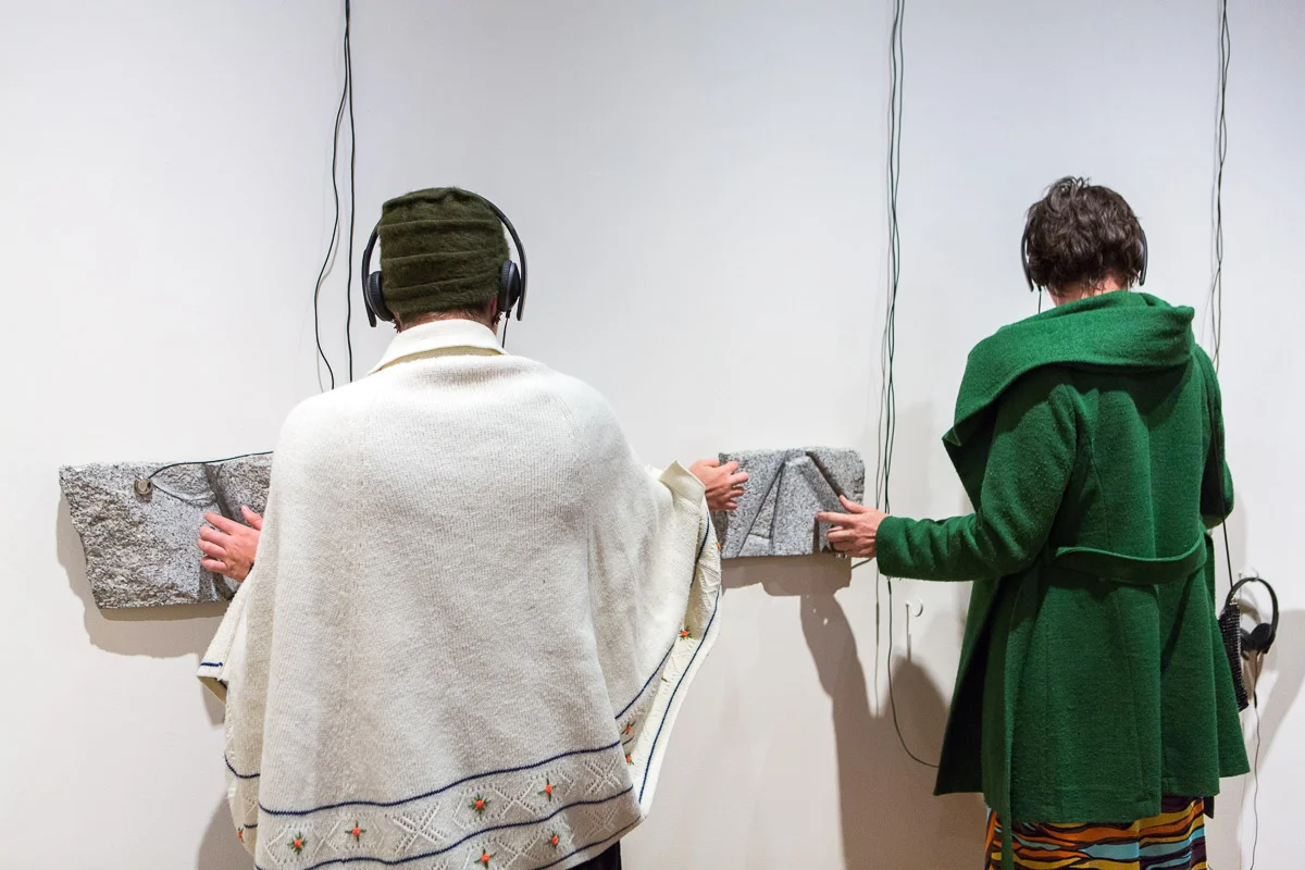 Fayen d’Evie and Bryan Phillips, ‘Reading ‘Sequence’ / Tactile Re-call,’ 2018. With Seeing Hands , Incinerator Gallery, 7 Apr - 20 May. Photo by Nicola Dracoulis.