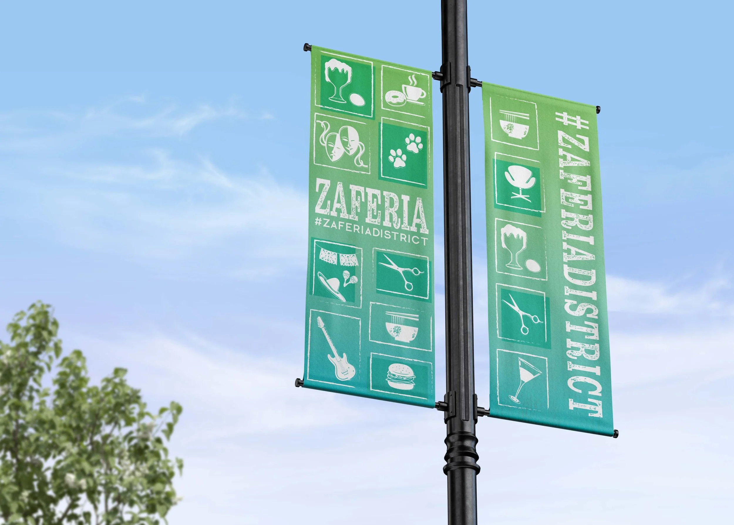 Zaferia Pole Banners