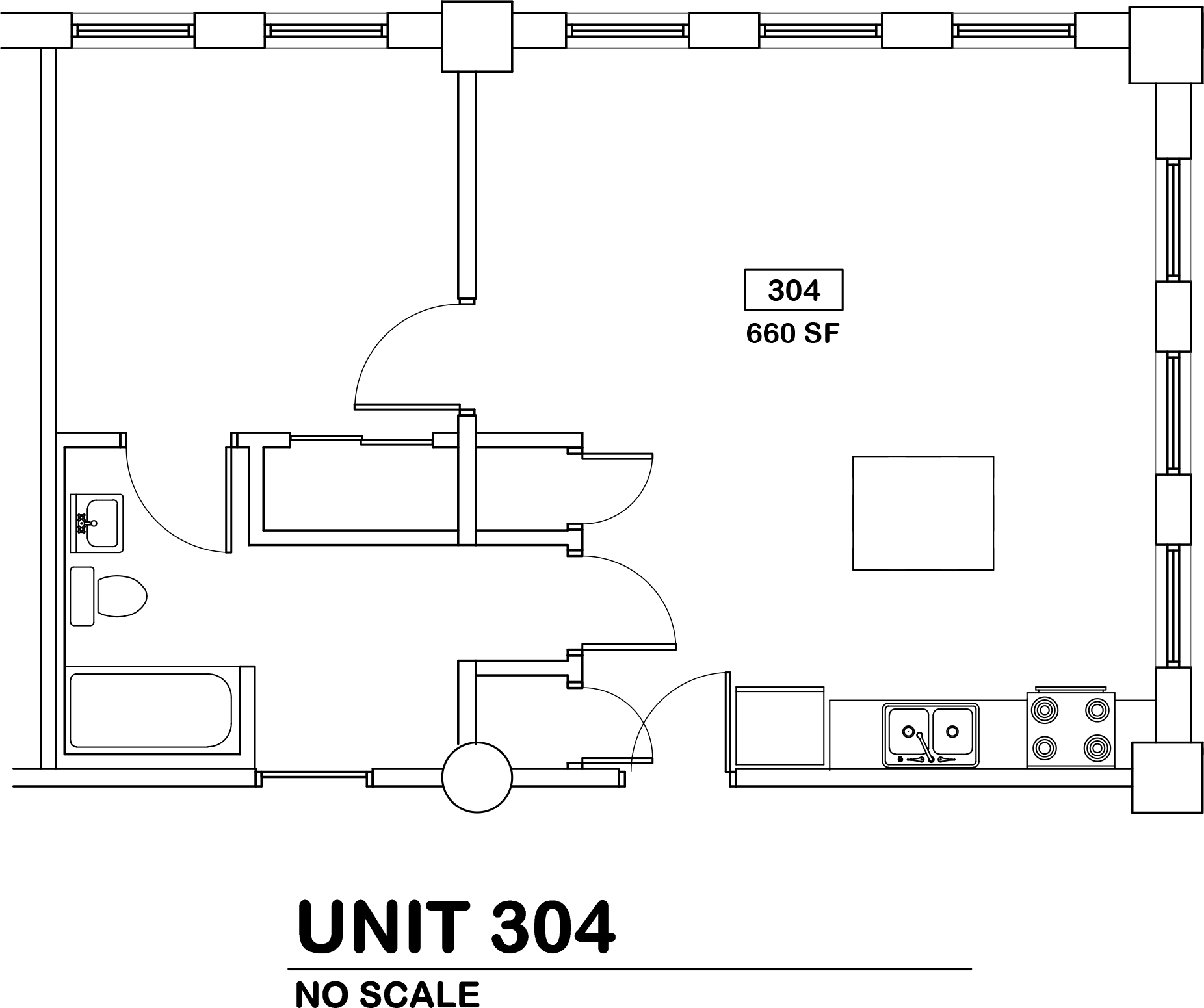 1 bed / 1 bath $975 / 680 sq ft