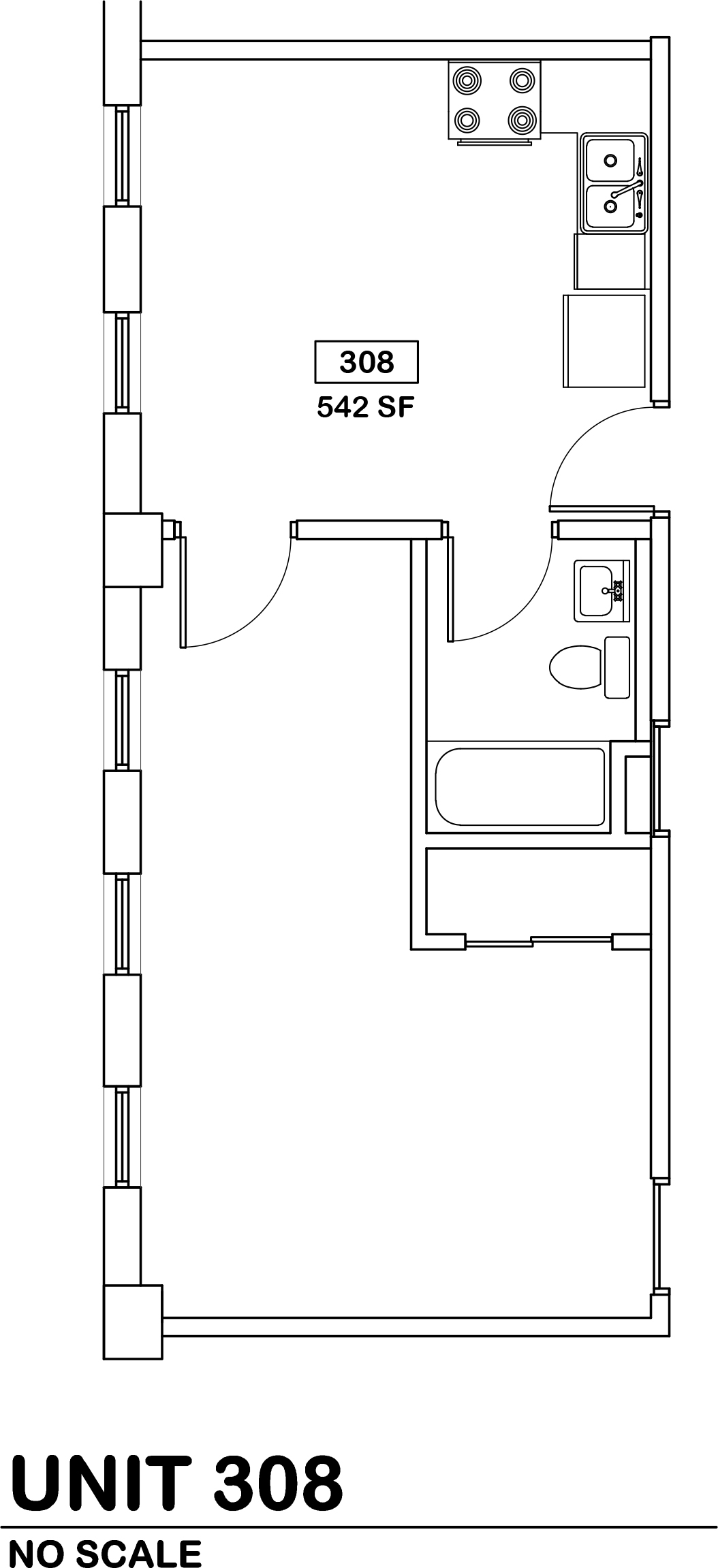 studio $610 / 542 sq ft