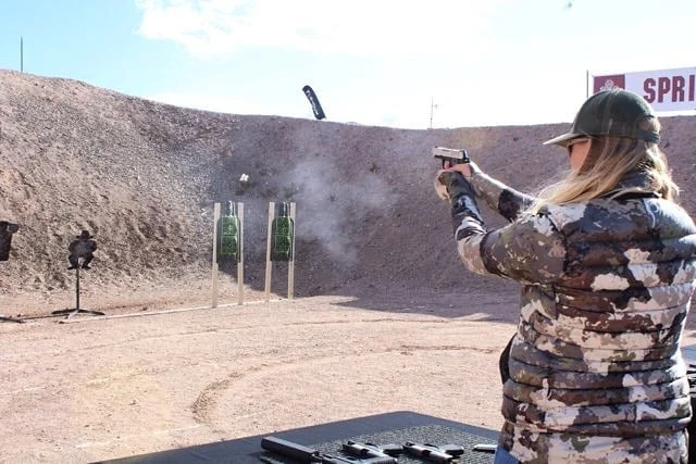 Jessica shooting one of the new 1911’s