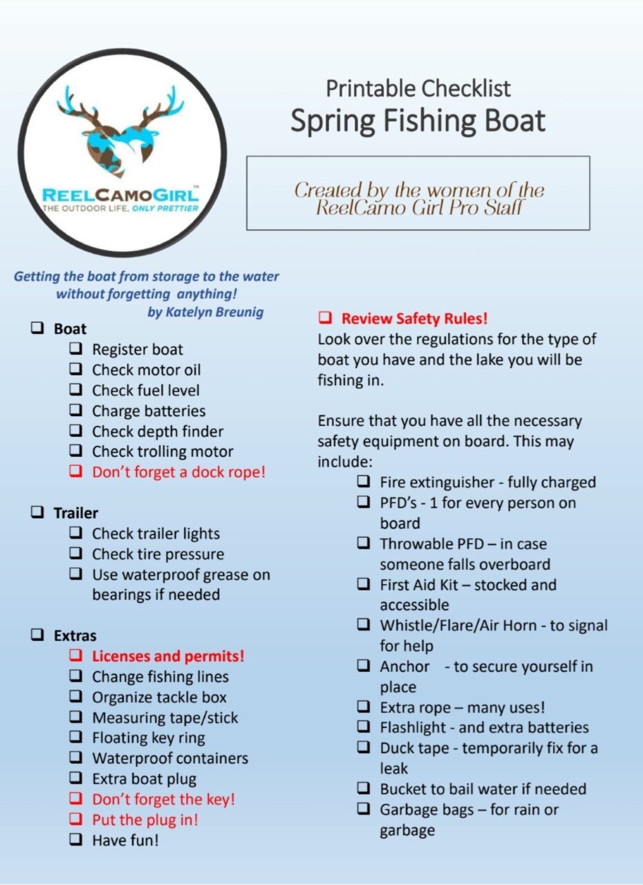Spring Boating Checklist — Reel Camo Girl