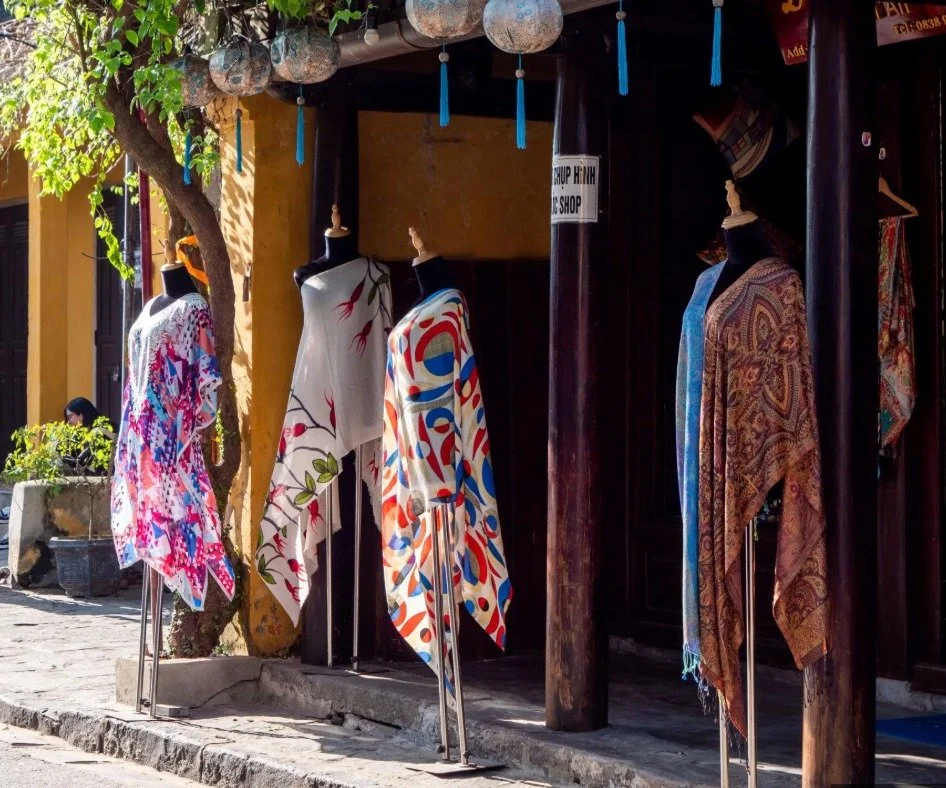 Hoi An, Vietnam. What an amazing little slice of the world of cultural heritage and the craft of tailoring! Ok, not to mention amazing coffee, food and massages. The clothes, the craft- inspiring! This was the moment I learned the term "bespoke.