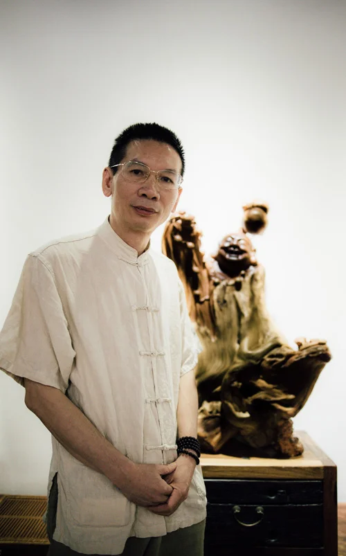 Tea Master Zheng at his Tea House in Guangzhou, China.
