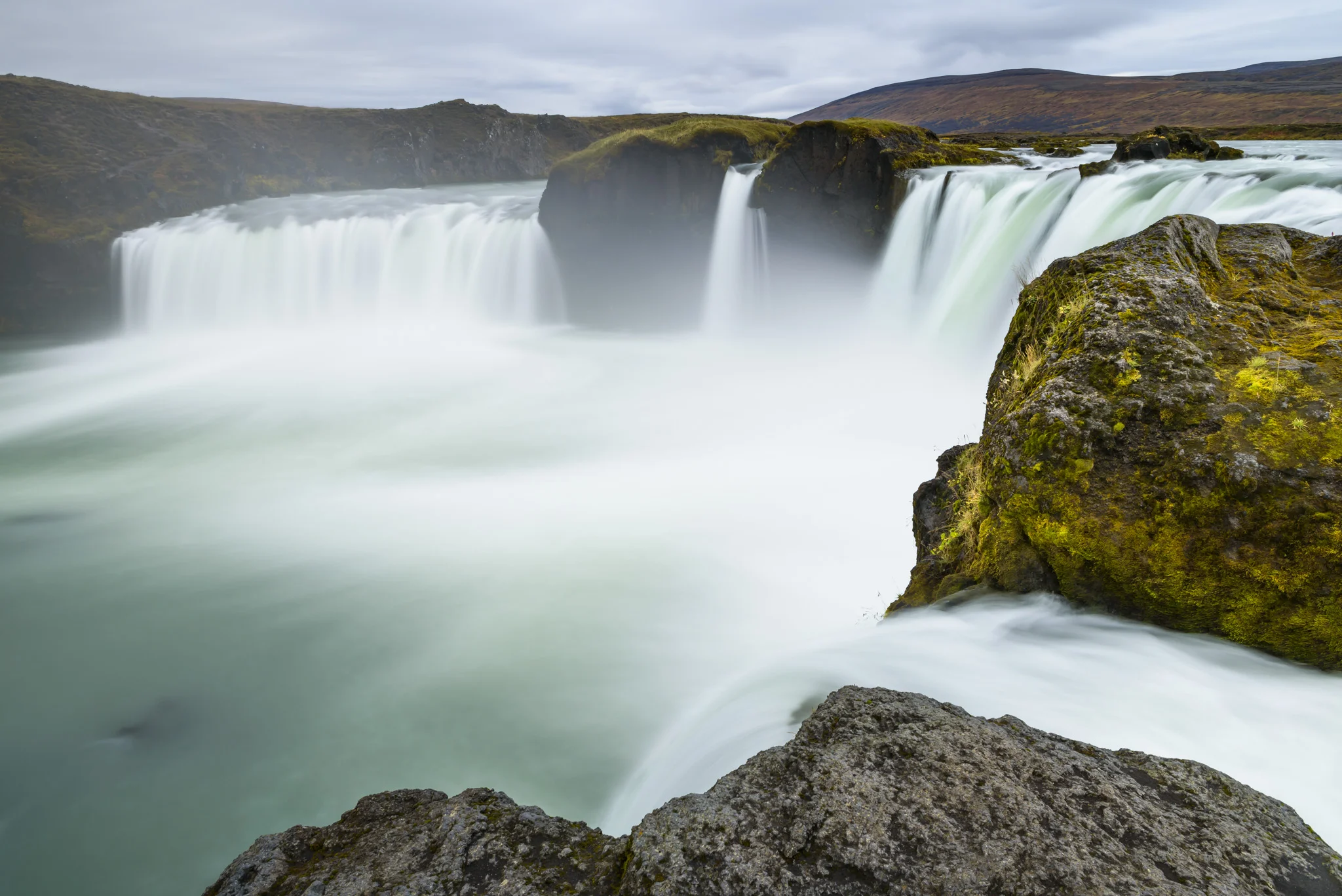 Overcast Fall Sunrise - Goðafoss, Iceland