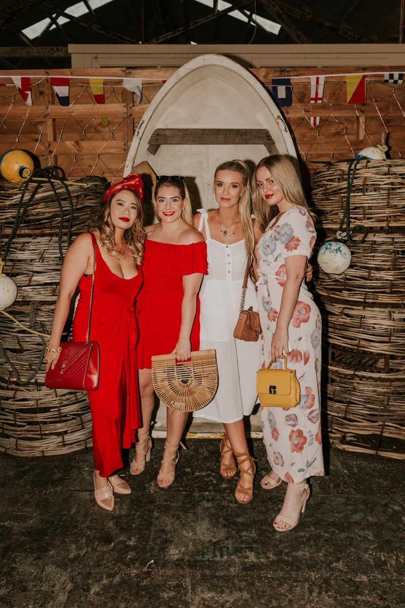 The Glam Whisperer , Demelza Buckley myself and Chiara Margio at the Dock Launch. Photographed by Billie and Peaches .