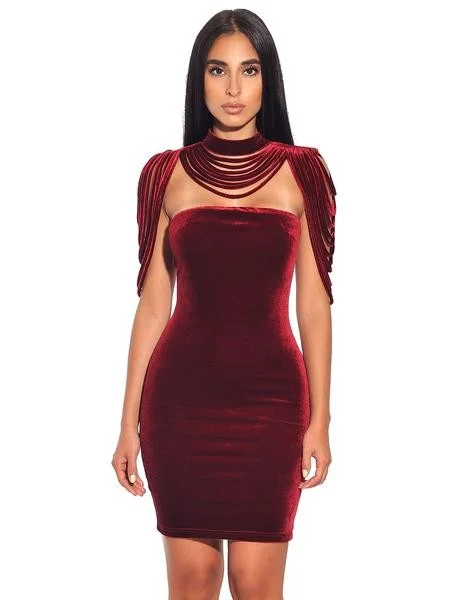 Victoria Collar Velvet Dress